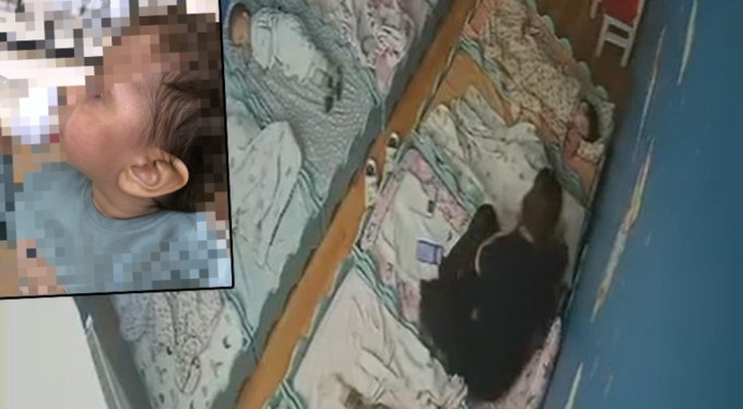 Uyurken tokat attı! 21 aylık bebeğe kreşte şiddet