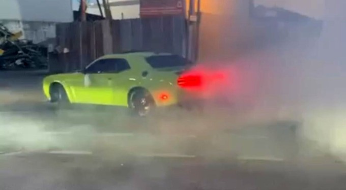 Cadde üzerinde drift kamerada