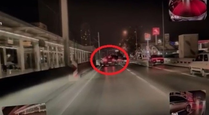 Makas sonrası kaza kamerada...