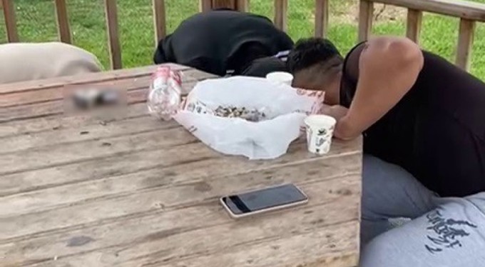 Bursa'da zabıta ekipleri çekirdek çitleyip çöpünü yere atan gençlere çekirdek kabuklarını temizletti