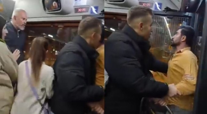 Bursa'da otobüs doldu taştı, sürücü ile yolcu böyle kavga etti