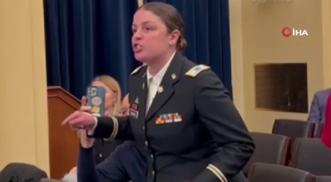 ABD'li eski askerden Kongre'de İsrail protestosu: "İsrail, çocukları diri diri yakıyor"