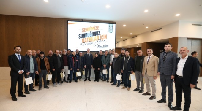 İnegöl Belediyesi'nden emekli olan personellere vefa