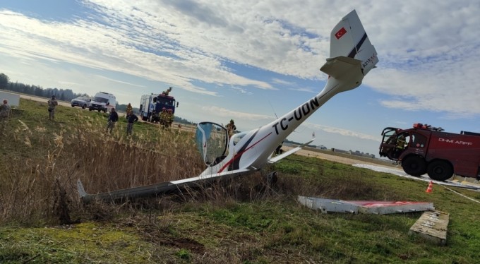 Yenişehir Havalimanı'nda uçak kazası