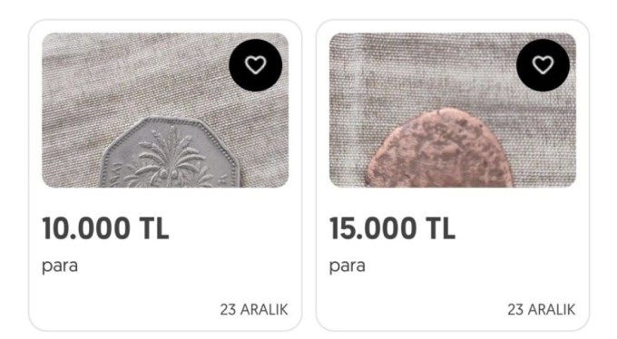 Tarihi sikkeleri internet üzerinden satışa çıkardılar