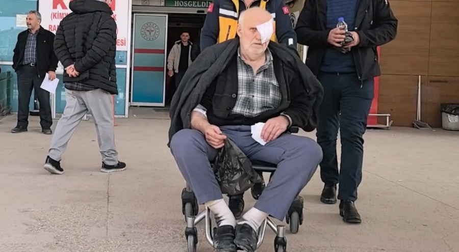 Boya tüpü patladı yaşlı adam gözünden yaralandı