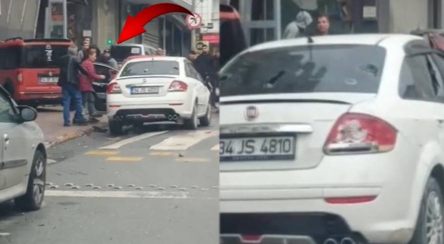 Kocasına sinirlenen kadın, arabayı çekiçle pert etti