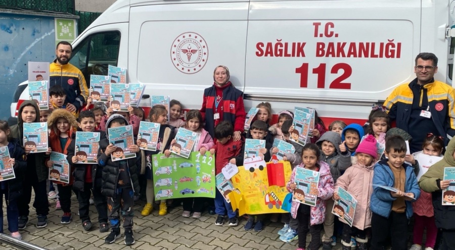Miniklerde '112 Acil' farkındalığı oluşuyor