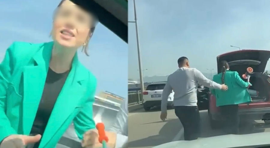 Bursa'da trafikte gergin anlar!