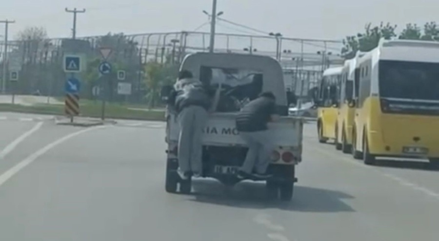 Tehlikeli yolculuk kamerada