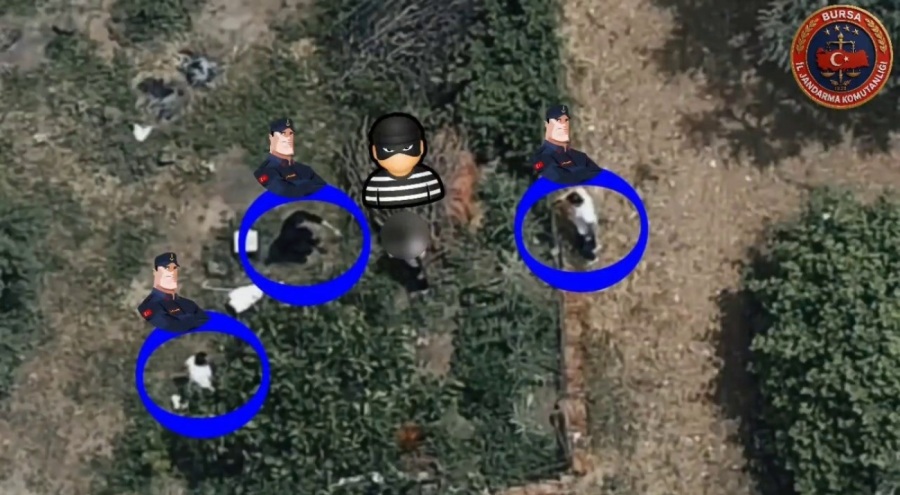 Bursa'da 7,5 yıl hapisle aranan şahıs kaçtı, dron ile takip edilip böyle yakalandı