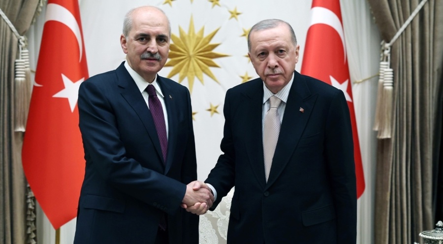 Cumhurbaşkanı Erdoğan, TBMM Başkanı Kurtulmuş'u kabul etti