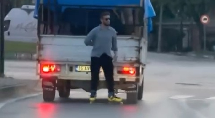 Tehlikeli yolculuk kamerada