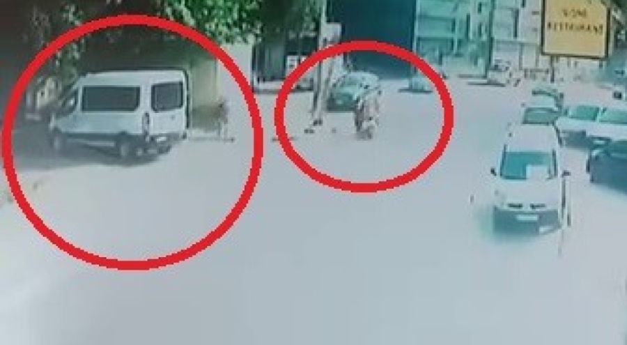 Kuryeye tekme tokat saldırı