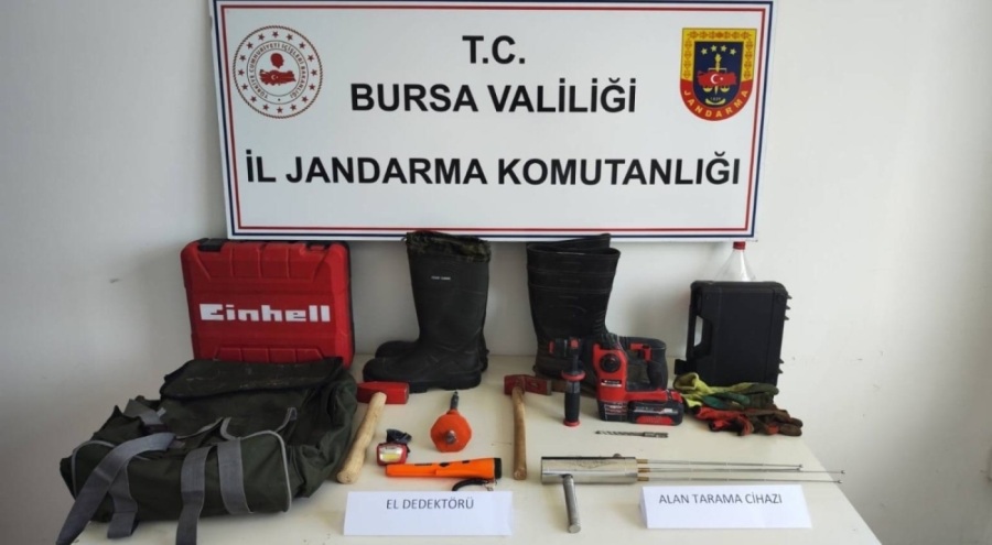 Bursa'da kaçak kazıya suçüstü