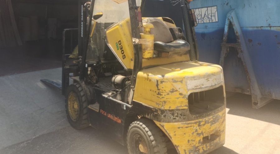 İnegöl'de forkliftle çarpışan motosikletli ağır yaralandı