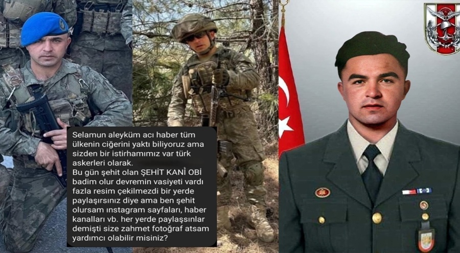 Ordulu şehidin vasiyeti: "Şehit olursam fotoğraflarım her yerde paylaşılsın"