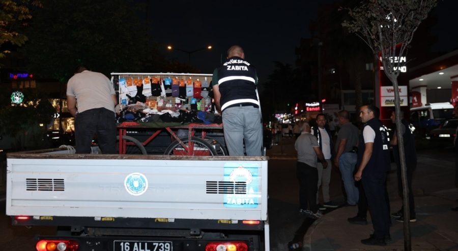 Nilüfer'de seyyar satıcı operasyonu