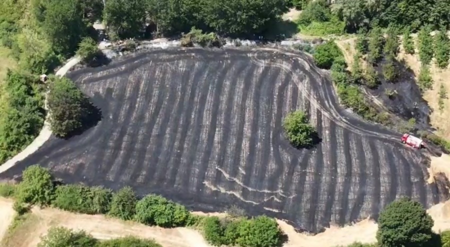 Bursa'da Anız yangını büyümeden söndürüldü