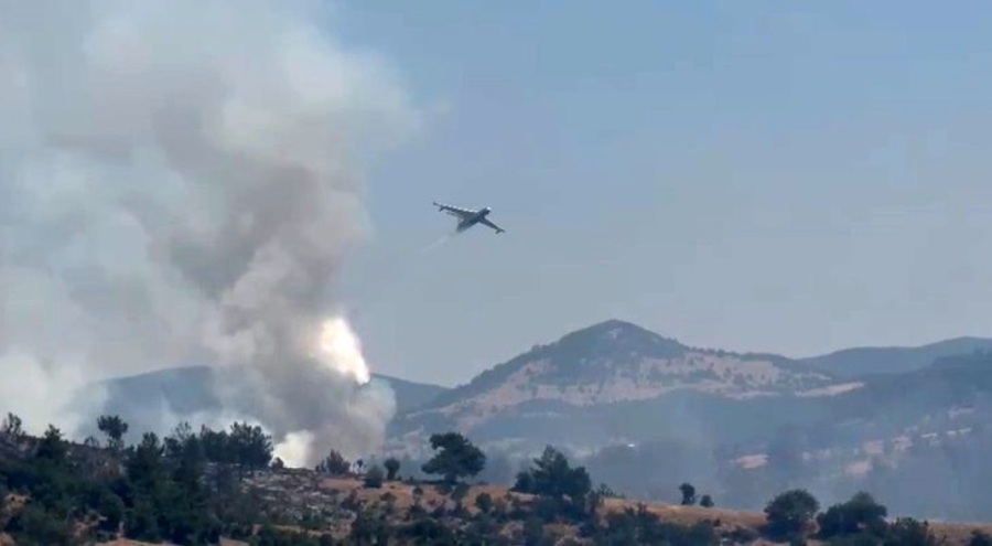 Bursa'daki orman yangınlarına havadan yoğun müdahale