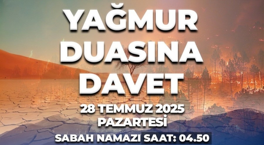 Bursa Müftülüğü'nden yağmur duasına davet
