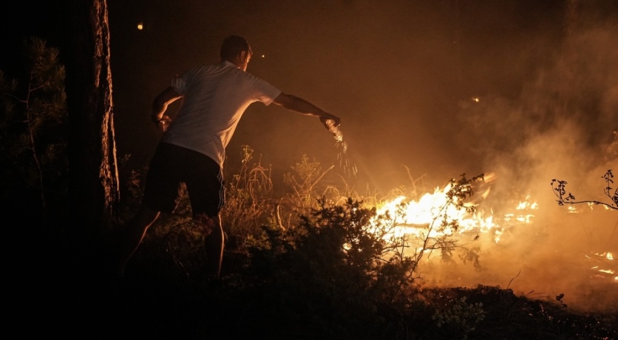 Bursa'da pet şişelerle alevlere karşı mücadele