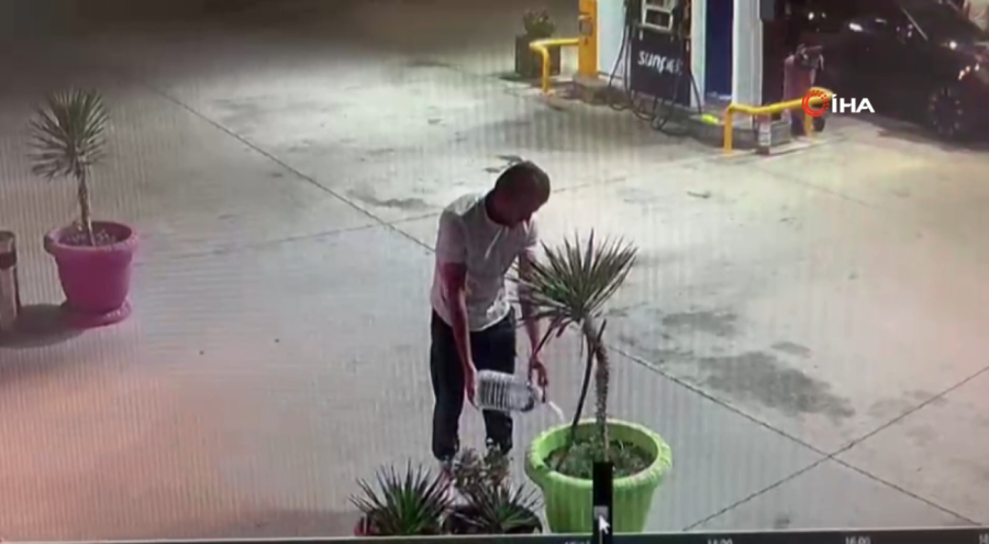 Bursa'da Fetö'cü kundakçı parkı tutuşturduğu benzinleri böyle almış