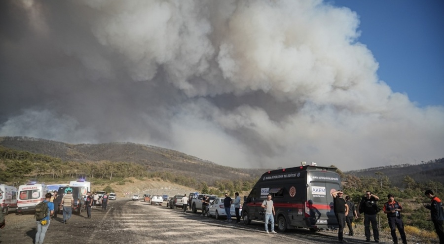 Bursa'daki yangınlara Büyükşehirden 185 araç ve 568 personelle müdahale