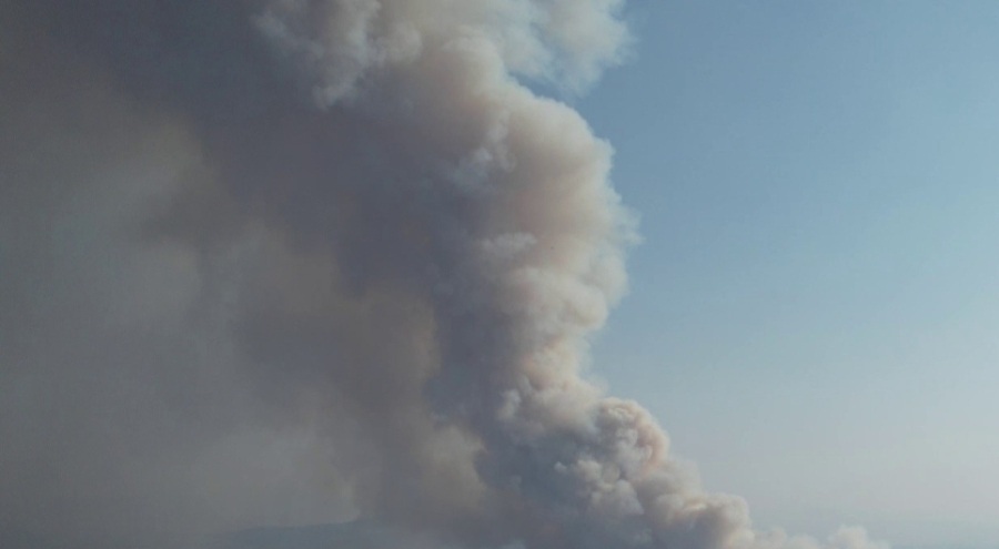 Bursa'da alevler yeniden yükseldi, müdahale havadan görüntülendi