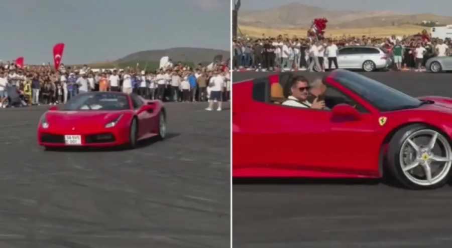 Belediye başkanı lüks spor otomobiliyle drift yaptı! Olay görüntüler