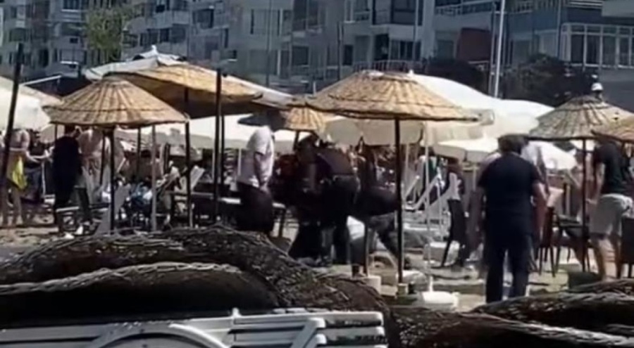 Bursa'da halk plajında şezlong kavgası