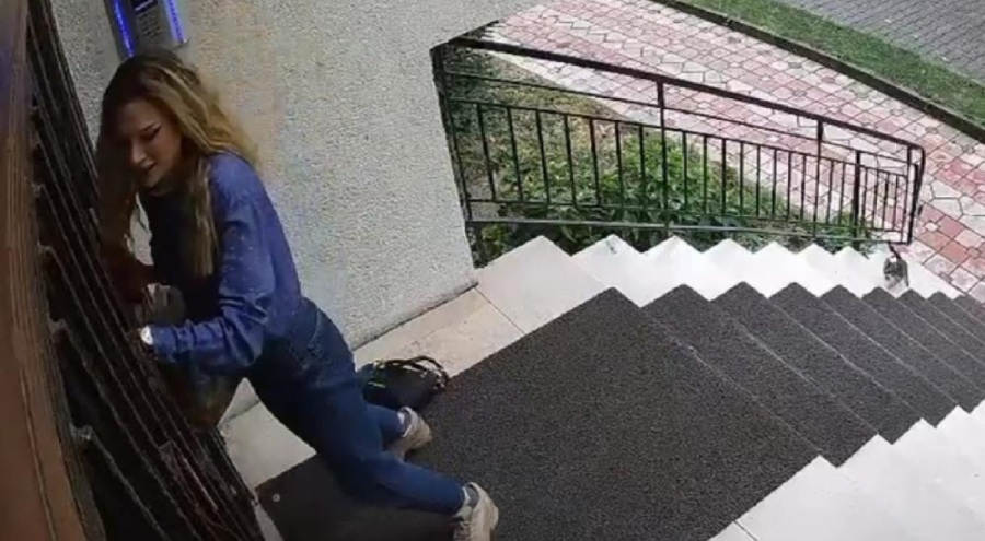 Görüntüler Bursa'dan... Yavru kediler, kadını böyle kovaladı