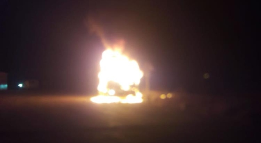 Bursa'da seyir halindeki tır alev topuna döndü