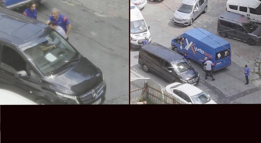 Sokak ortasında kavgaya tutuştan sürücüler, ambulansa yol vermedi