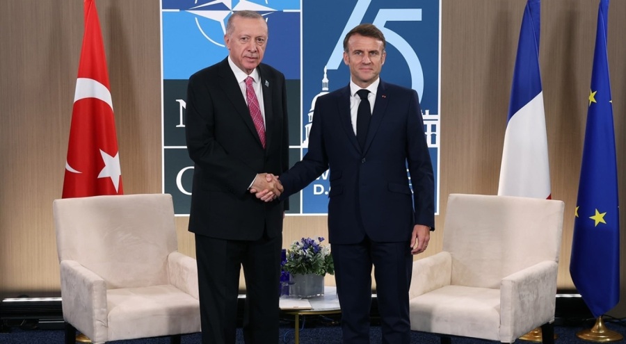 Cumhurbaşkanı Erdoğan, Fransa Cumhurbaşkanı Macron ile görüştü