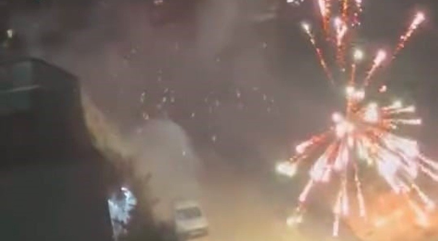 İnegöl'de araçtan atılan havai fişek buğday tarlasını yaktı