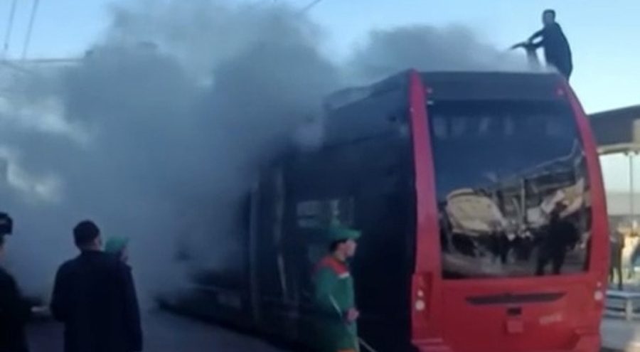 İpekböceği Tramvayı'nda yangın