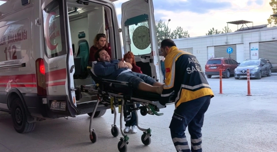 İnegöl'de 600 Kiloluk Silindir Makine Mühendisinin Üzerine Düştü