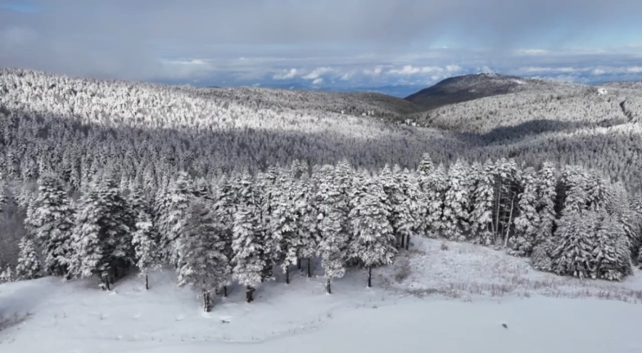 Uludağ'da kar kalınlığı 6 santimetreye geriledi