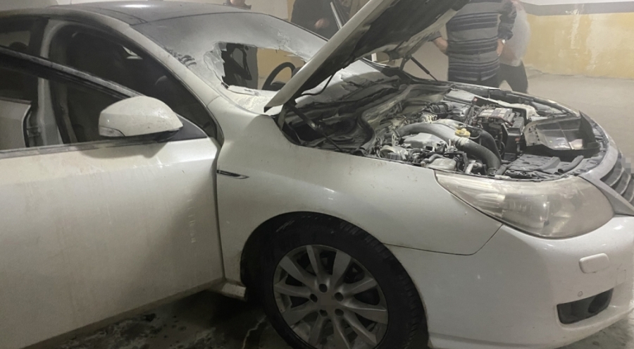 Mudanya'da kapalı otoparkta araç yangını paniğe neden oldu