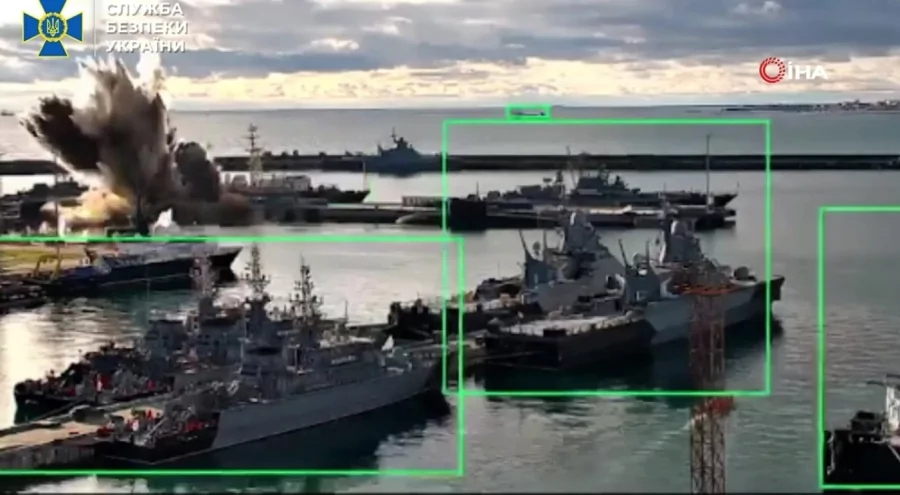 SBU: Novorossiysk'te denizaltıya insansız deniz aracıyla saldırı