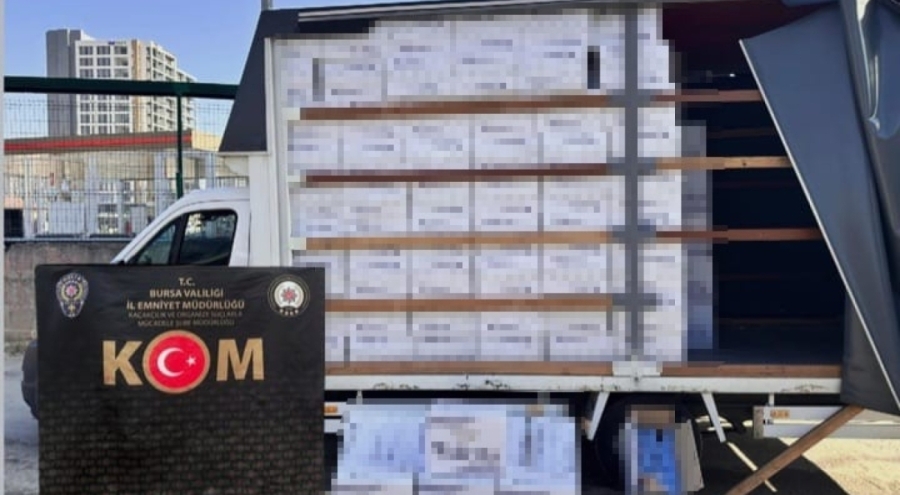 Bursa'da 3 milyon 410 bin kaçak makaron ele geçirildi