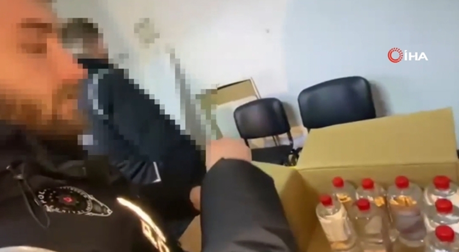 Sahte içki baskını: 16 ton kaçak alkol ele geçirildi