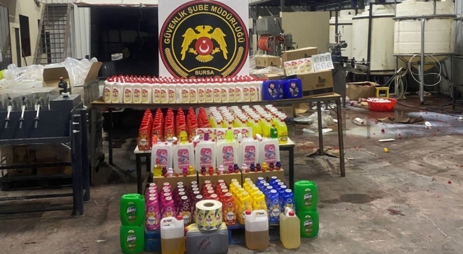 Bursa'da sahte temizlik ürünü operasyonu: 6 gözaltı