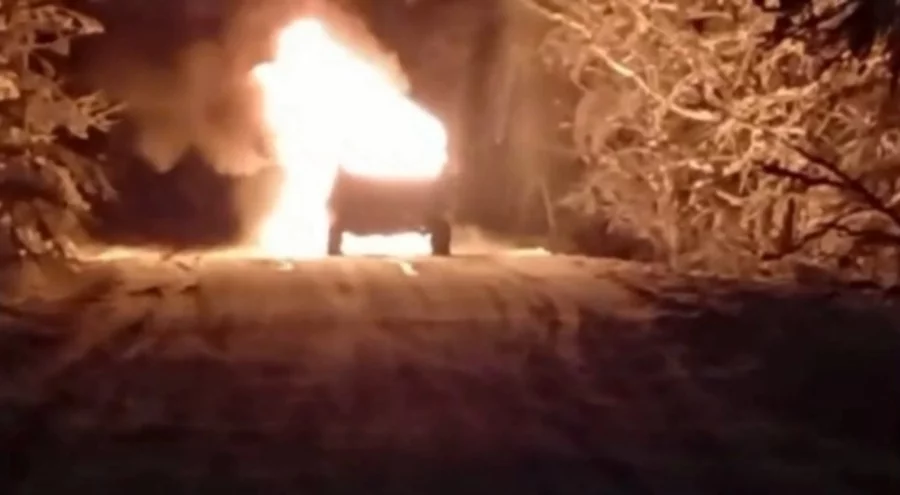 Bursa'da Seyir halindeki cip alev aldı