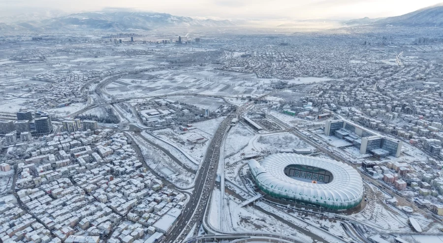 Timsah Arena kar altında