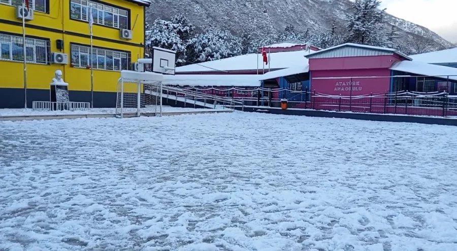 Bursa'da kar yağışı okulu boşalttı