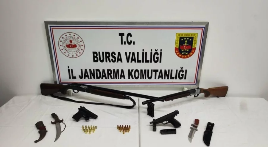 Bursa'da ruhsatsız silah operasyonu