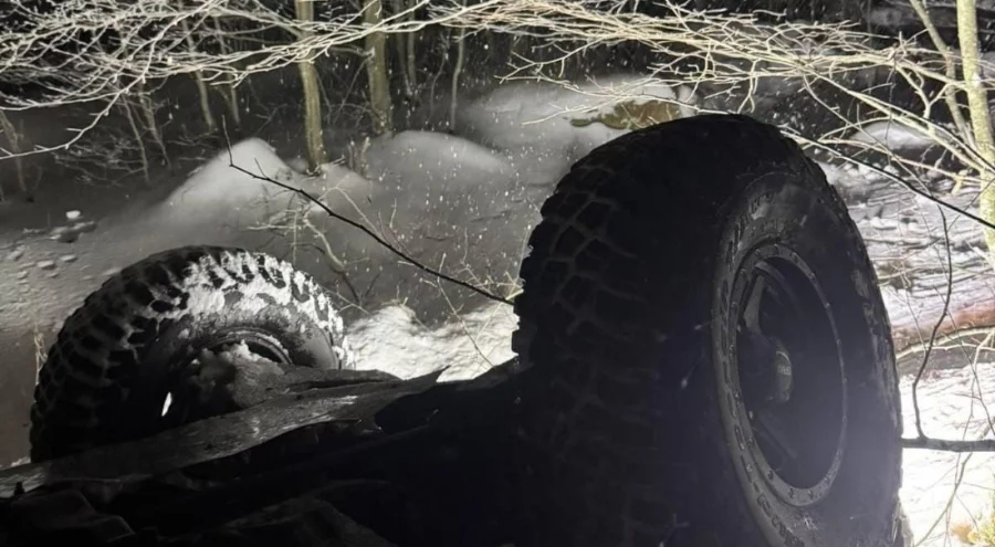 Bursa'da Kar yağışı kazaya yol açtı: Cip uçuruma yuvarlandı