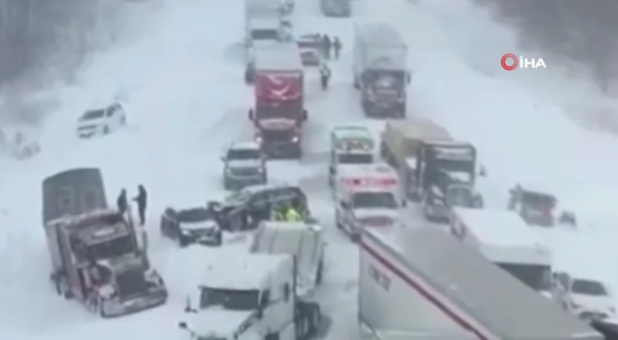 ABD'de kar fırtınası faciaya yol açtı: 100 araç çarpıştı